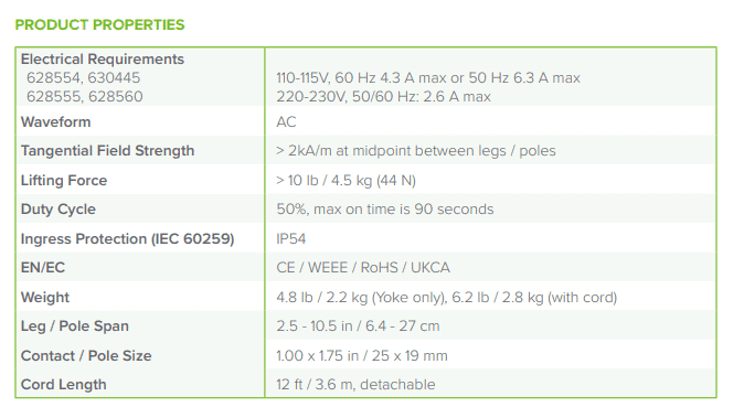 یوک مغناطیسی چراغدار مگنافلاکس Y2 Magnaflux یوک مغناطیسی چراغدار مگنافلاکس Y2 Magnaflux